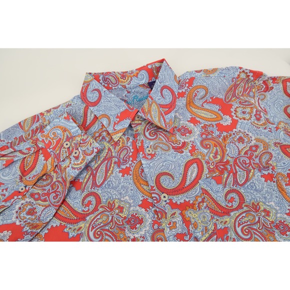 Alan Flusser Other - Alan Flusser Button Down Shirt Mens XL Multicolor Paisley Cotton Long Sleeve